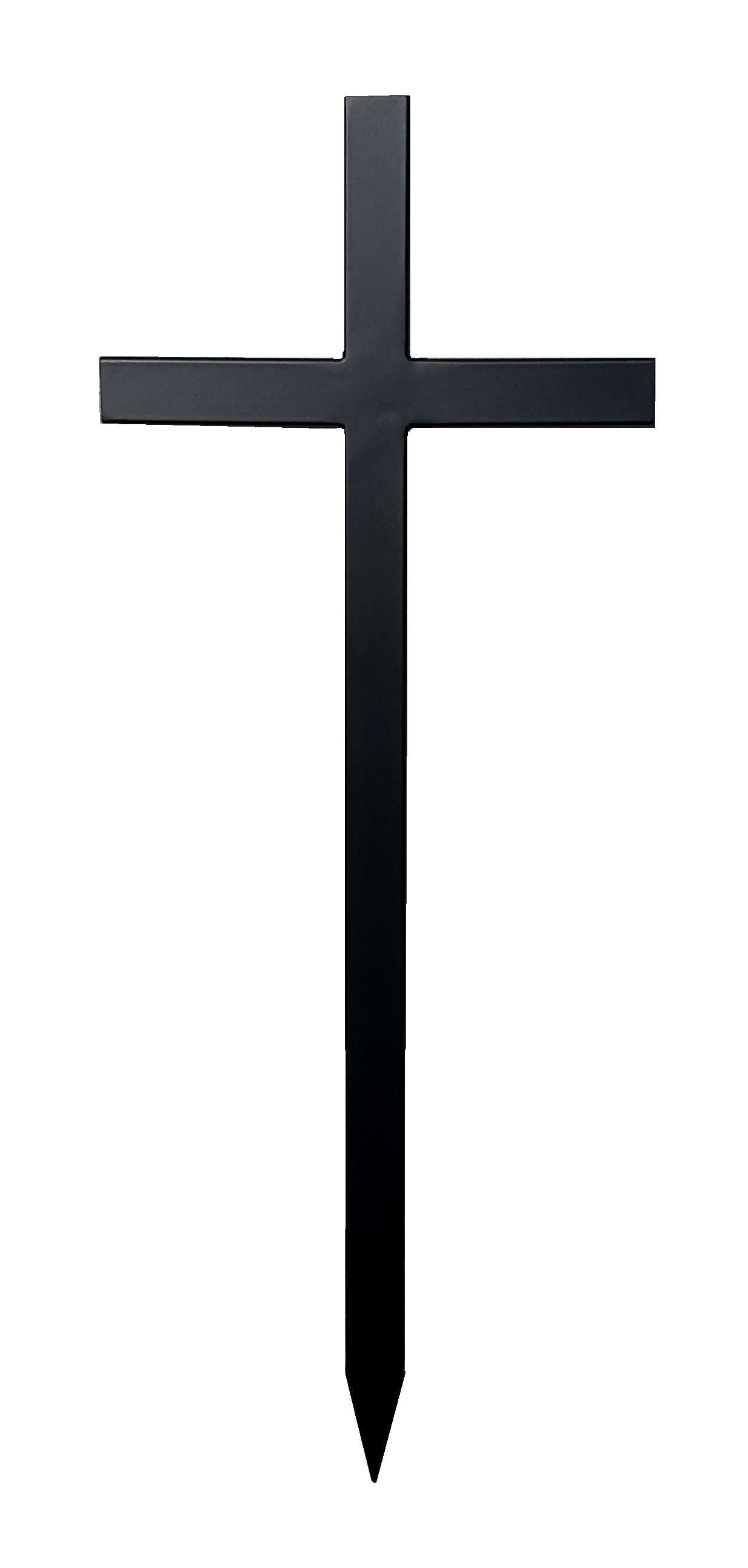 Kříž ocelový, černá matná 135 cm