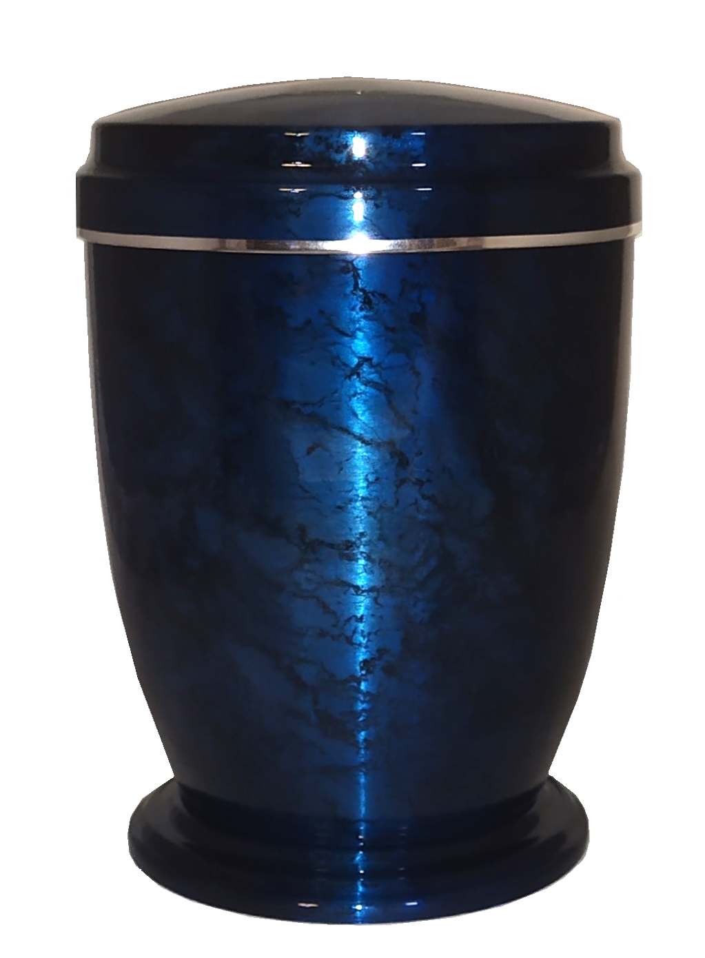Obal na urnu, hliníkový modrozelený, černé mramorování