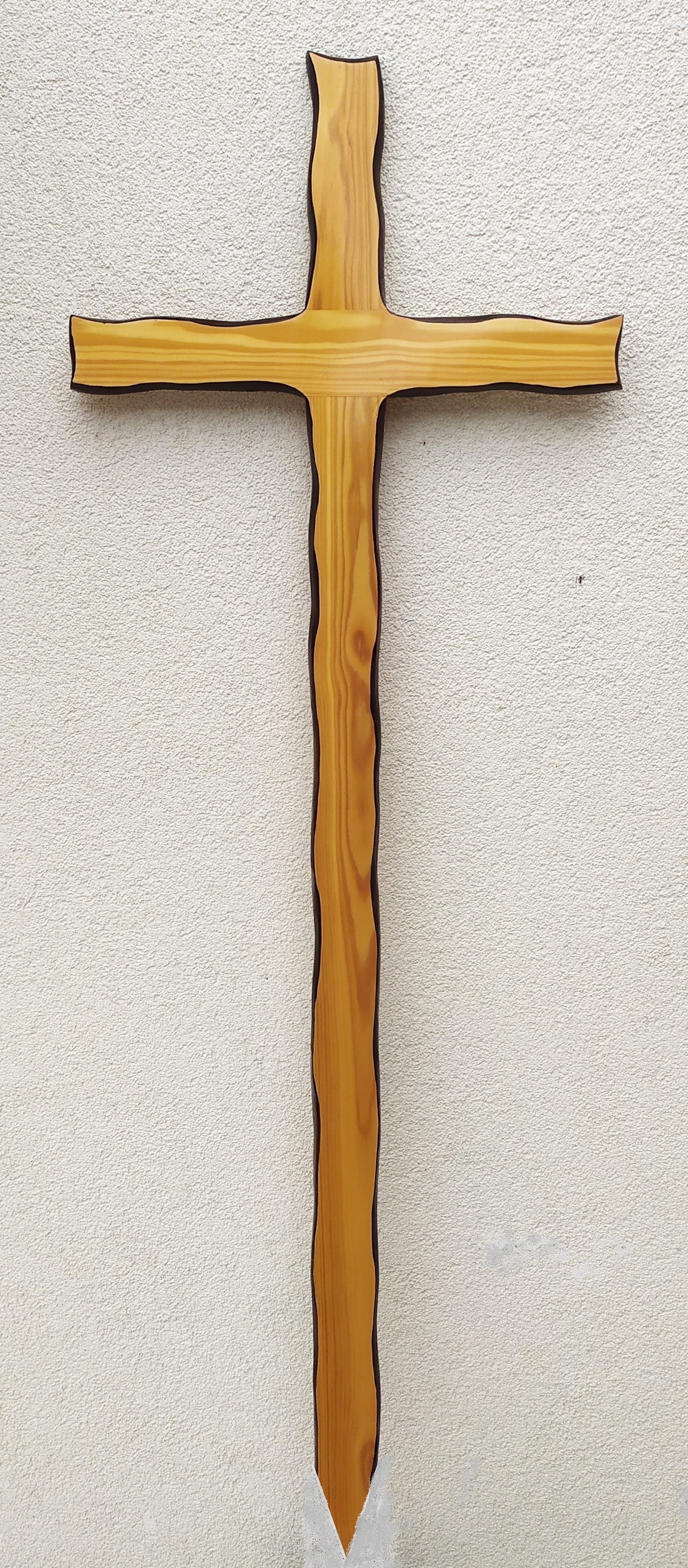 Kříž modřínový imitace odkorového dřeva