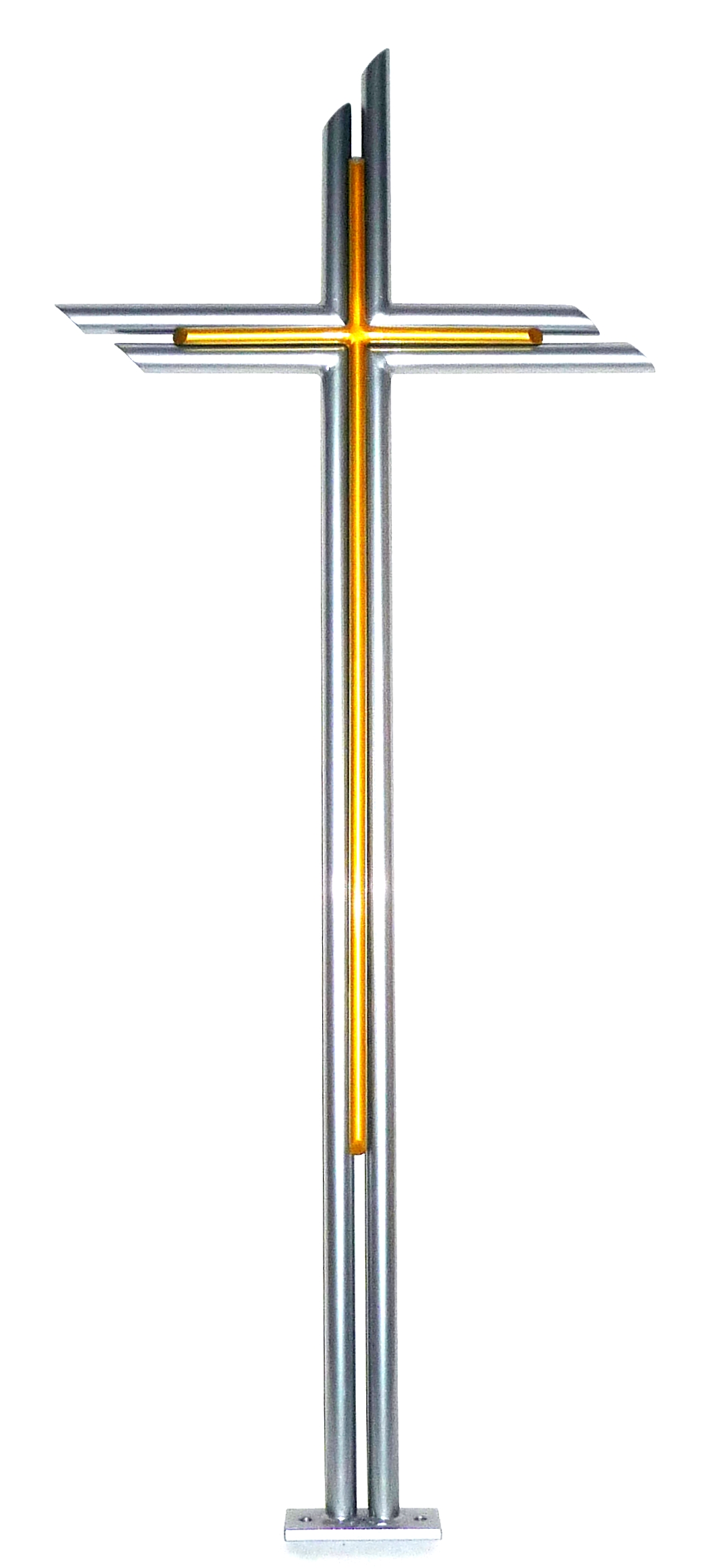 Hřbitovní kříž, barva stříbrná, typ 106