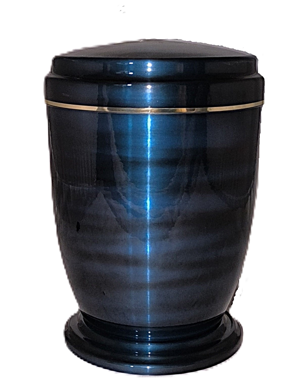 Obal na urnu, hliník modrý žíhaný