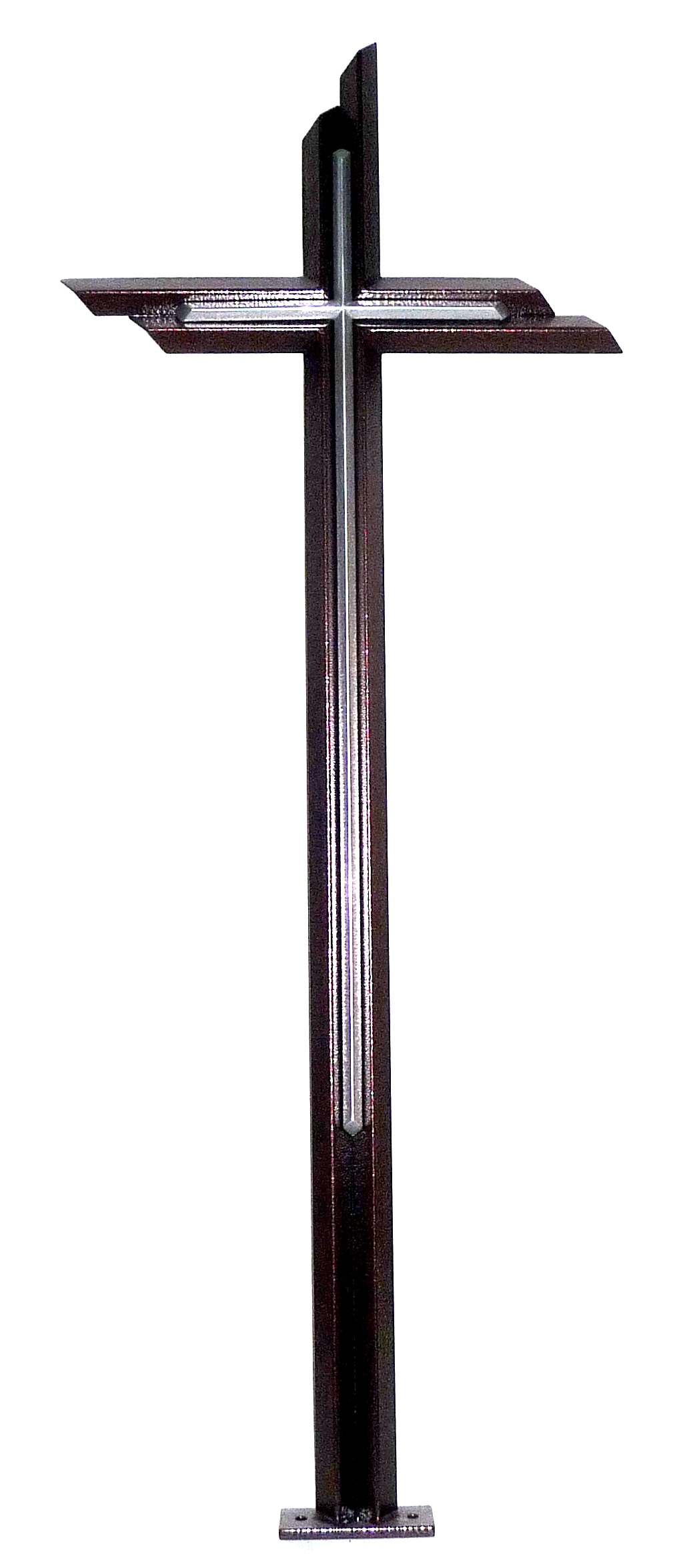 Ocelový kříž, měděná antika, typ 107