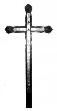 Kovaný železný kříž dvojtý